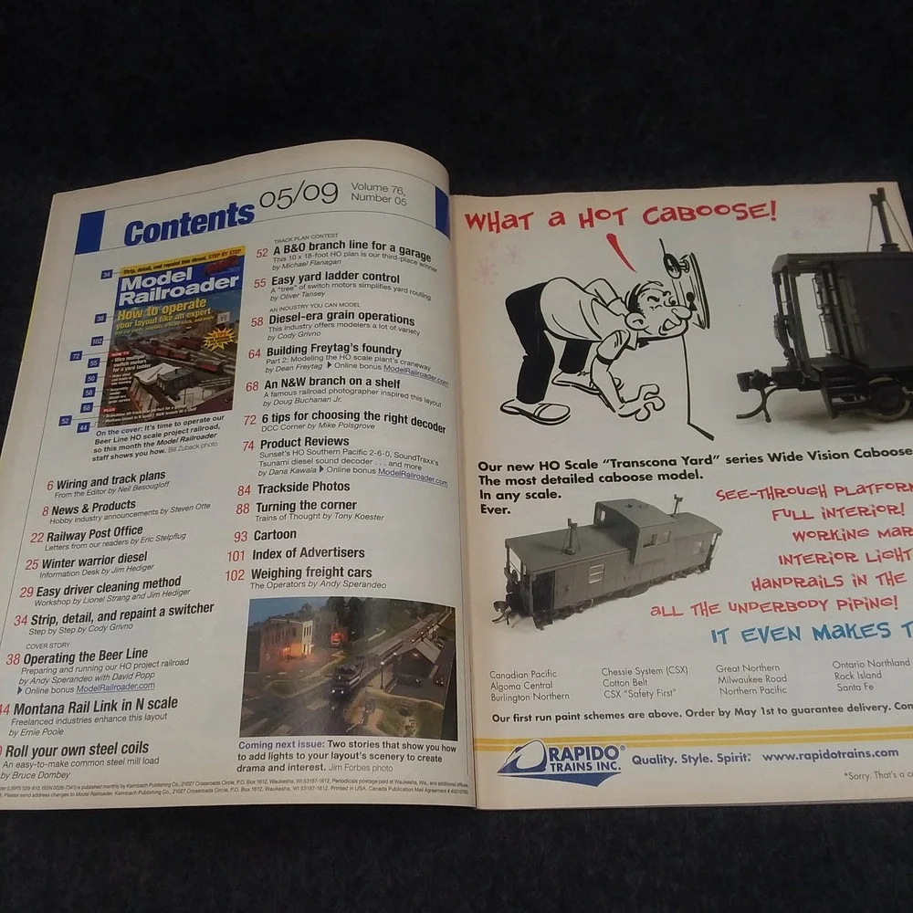 Lot of 5 Issues Model Railroader Magazine‎ 2009 How To Build Layout Operate